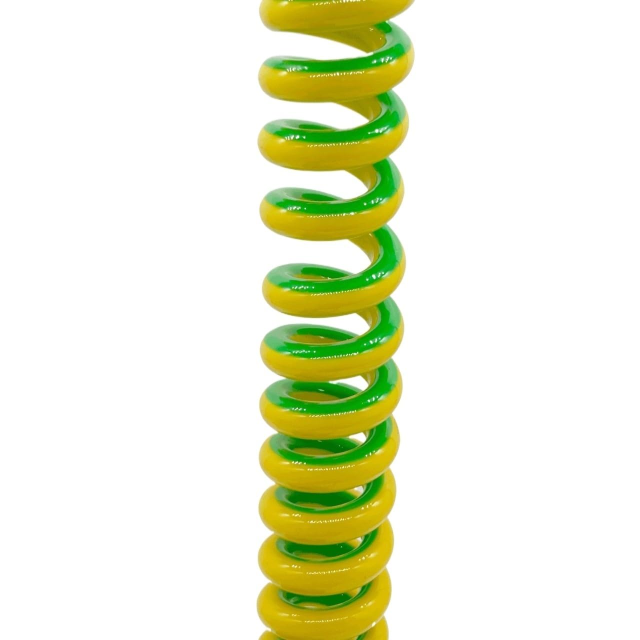 Cavo di alimentazione a spirale retrattile multipl Cavo di messa a terra a spirale unipolare da 10 mm² giallo-verde, allungabile 1 a 8 metri(Stretch 4 Meters)