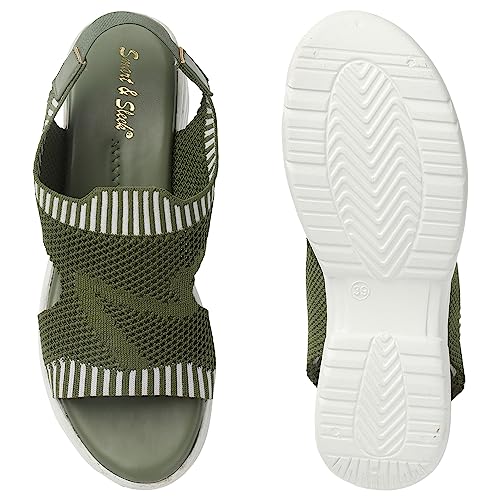 Image of Smart & Sleek Women Lightweight Sports Flatforms Sandals-AB69
