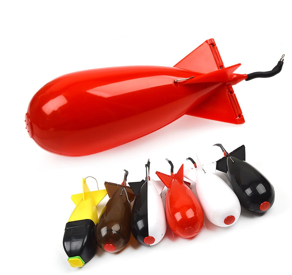 Pack of 2 Carp Fishing Feeder Spod Float Lure Bait Holder Spomb Pellet