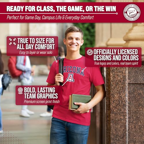 Image of NCAA Gameday Cotton T-Shirt for Men and Women | Officially Licensed NCAA Tee - Preshrunk Ring-Spun Cotton - Screen-Printed Team Logo