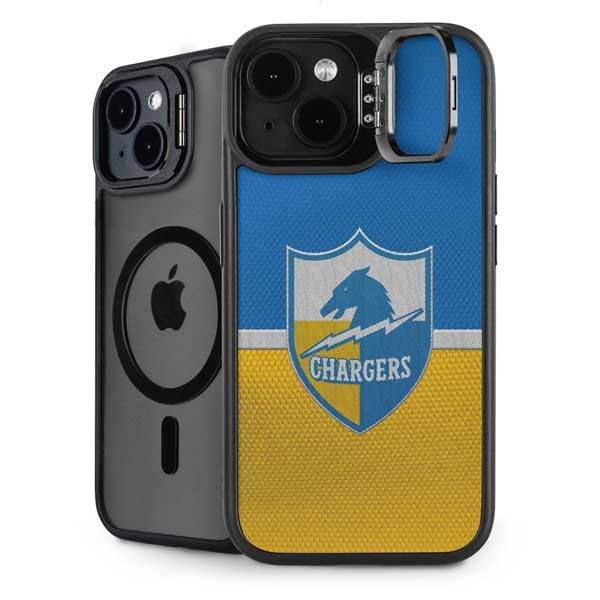 Skinit Kickstand Phone Case Compatible with iPhone 15 Plus - Officially Licensed NFL Los Angeles Chargers Vintage Design