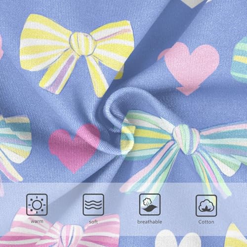 Wusikd Colorful Bows Hearts Girls' Underwear Cotton Girls Briefs Soft Toddler Underwear 2T3