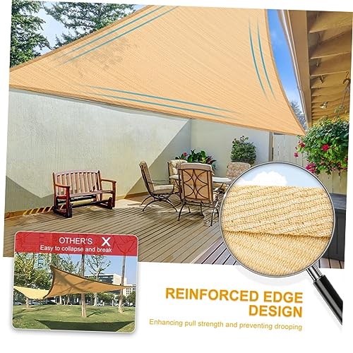 Sosoport Shade Sail Farm Sunshade Net Triangle Shade Canopy Sail Cloth Shade Sun Sails Triangle Canopy Shelter Cover Outdoor Awning Sun Cloth for Outdoor Miniature Flowerpot Hdpe