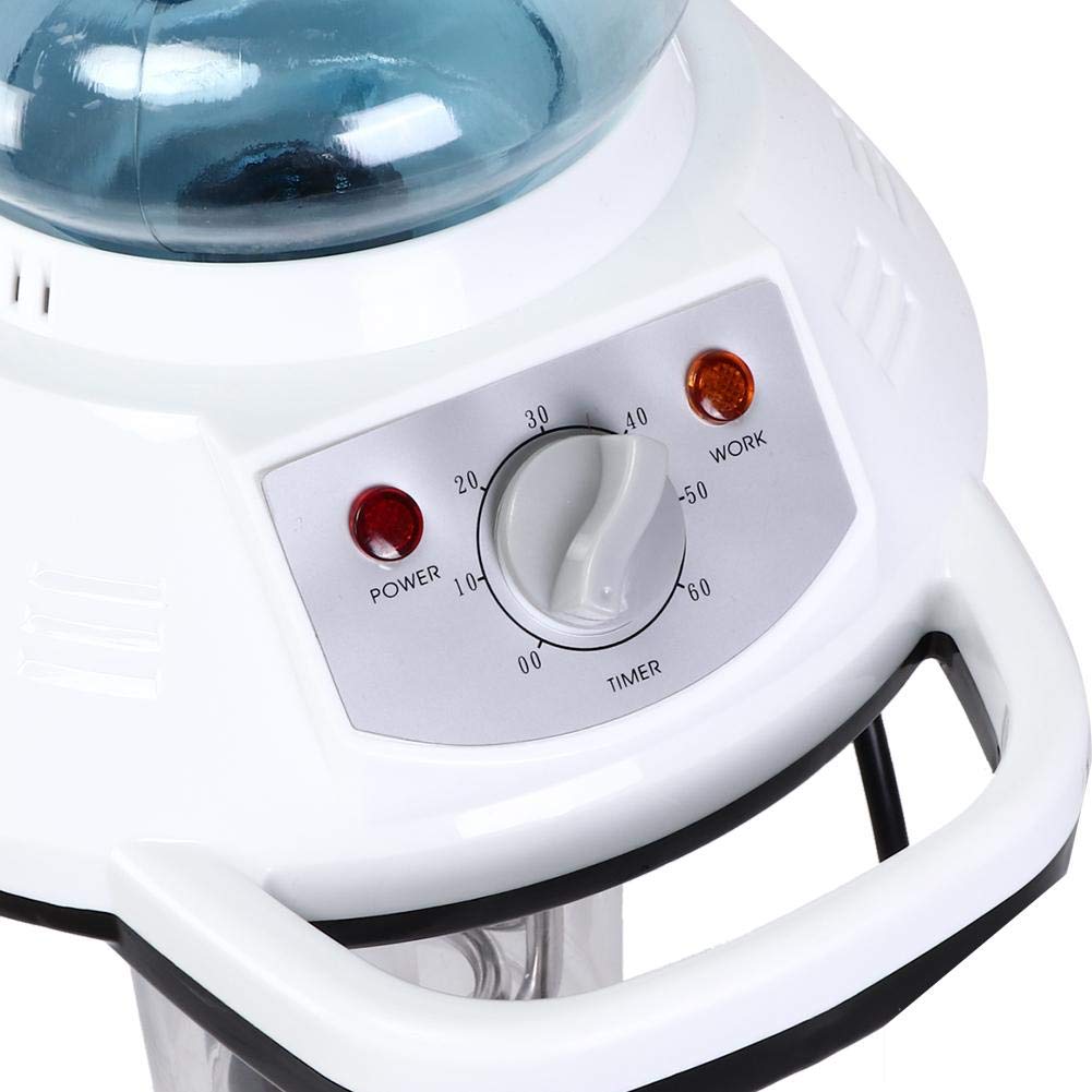 Casco de vapor de cuidado capilar, vaporizador de peluquería con base de rodillo, ajustable en altura, utilizado en peluquerías, institutos de belleza, cuidado doméstico, 80 – 125 cm