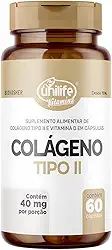 Colágeno Tipo 2 UC II 40mg 60 Cápsulas + Vitamina D - Unilife Vitamins
