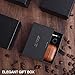 V-MORO Compatible with Airpods Case, Genuine Leather Airpods Case with Keychain for Airpods 2 & 1, Front LED Visible, Protective Cover Skin Brown