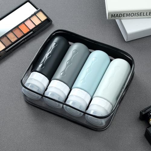 Image of Gemice Travel Bottles for Toiletries, Tsa Approved, Travel Size Containers, BPA Free Leak Proof Tubs Refillable Liquid Accessories for Cometic Shampoo and Lotion Soap