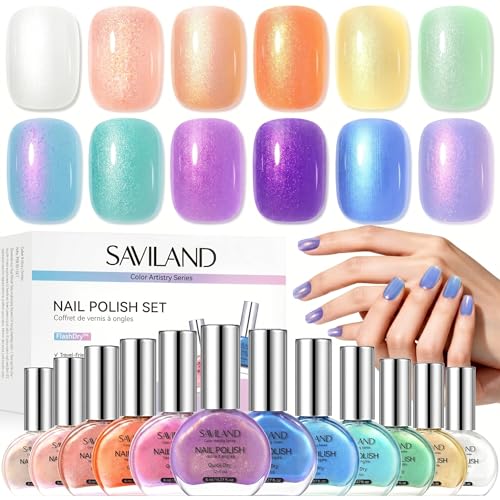 Saviland Quick Dry Nail Polish Set