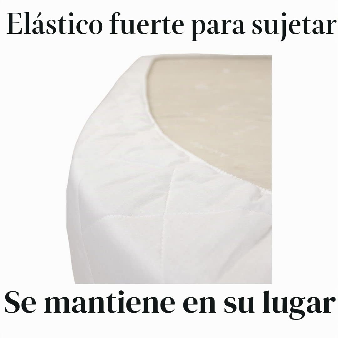 Jonic Essentials - Protector de colchón para autocaravana o caravana, cama con forma de isla, polialgodón acolchado de lujo, elástico en todo el mundo, fabricado en Reino Unido (137/190/30 cm), color