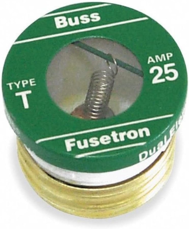 Eaton Bussmann Plug Fuse, 30A, 10kA at 125V AC, 4 PK T-30-1 Each