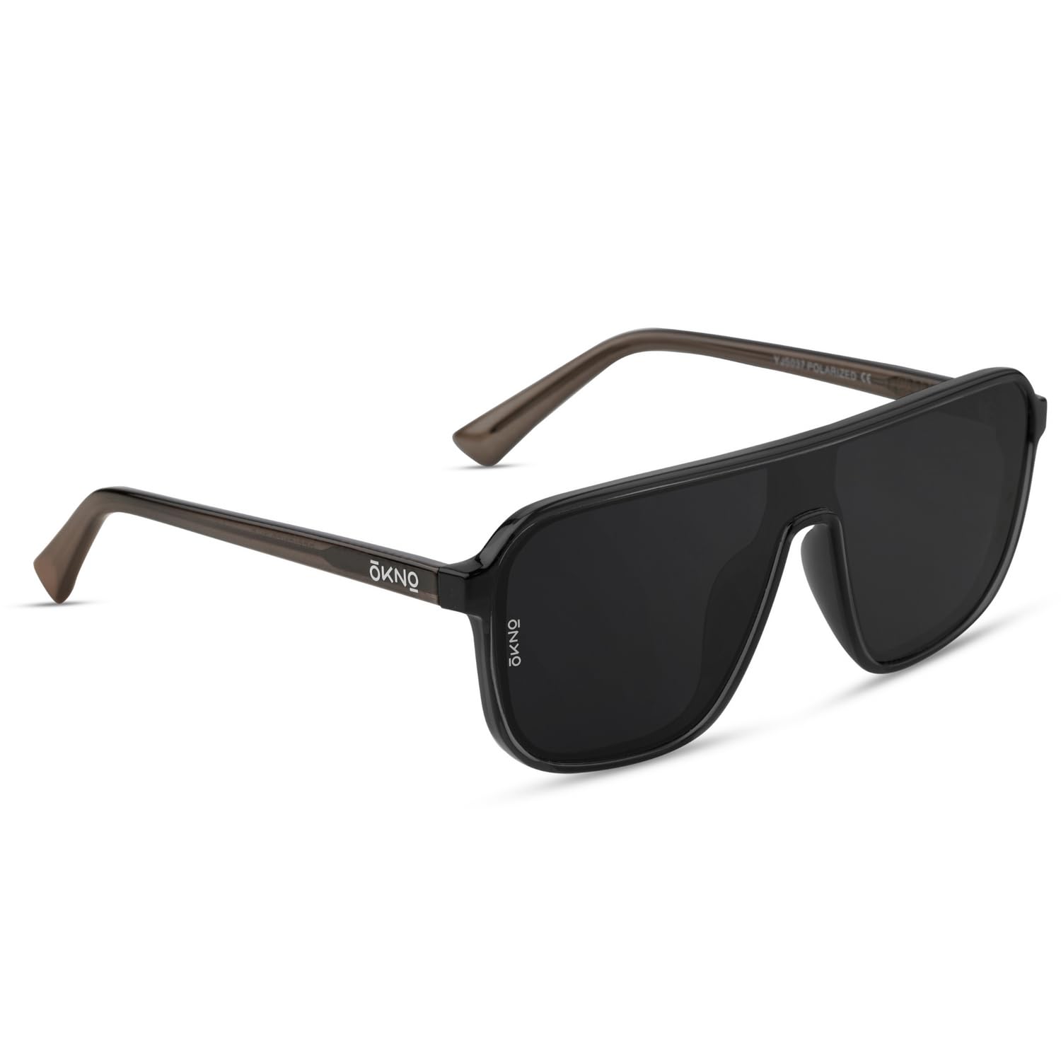 Eyewearlabs OKNO | Polarized Over-Sized Unilens Rectangular Branded Stylish Sunglasses For Men & Women | 100% UV Protection Shades | Cricket Sports Cycling Driving | RYFT
