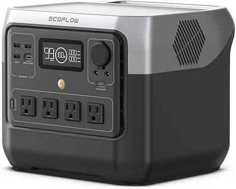 EF ECOFLOW Portable Power Station RIVER 2 Pro, 768Wh LiFePO4 Battery, 70 Min Fast Charging, 4X800W (X-Boost 1600W) AC Outlets, Solar Generator for Outdoor Camping/RVs/Home Use Black