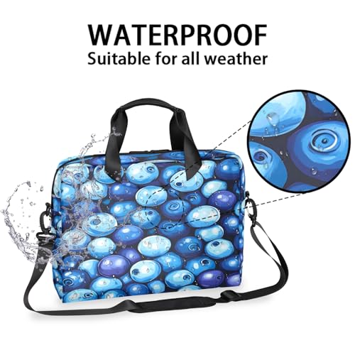 Bolso para portátil azul con estampado de frutos 16 pulg. miniatura 2