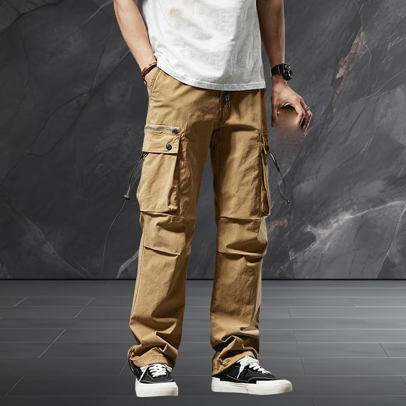 Pantalon cargo extensible style américain gris 40 toile premium