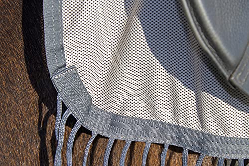 HKM Ride On Fly Sheet Horse Rugs | Lightweight Protection Blanket from Flies and Insects With Fringes | Durable Rip Proof Polyester Material with Touch Close Fastening - Image 4