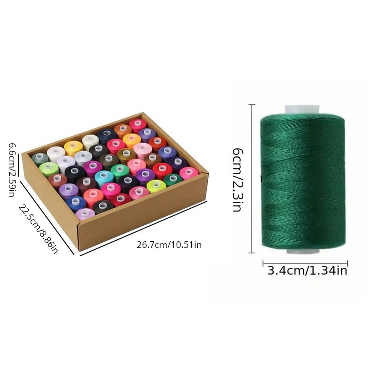 42 Spulen/Set, mehrfarbige Polyester-Nähgarne zum Nähen, 42 Farben, Polyester-Nähgarn, DIY-Nähzubehör, 42 Farben