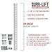 DURA-LIFT 1-1/8 in. x 24 in. Galvanized 14-Gauge Steel Punched Angle Iron Bracket & Mounting Hardware (4-Pack)