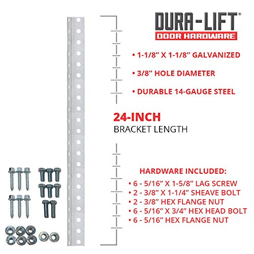 DURALIFT 11/8 In X 24 In Galvanized 14Gauge Steel