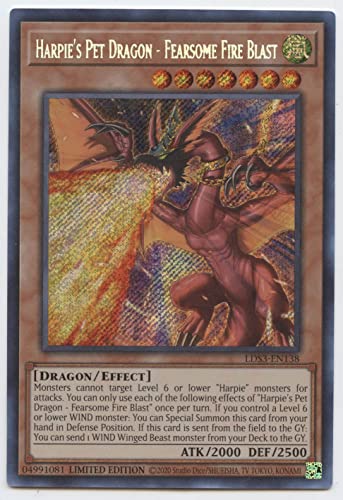 YU-GI-OH! Harpie's Pet Dragon - Fearsome Fire Blast - LDS3-EN138 - Secret Rare - 1ª edición