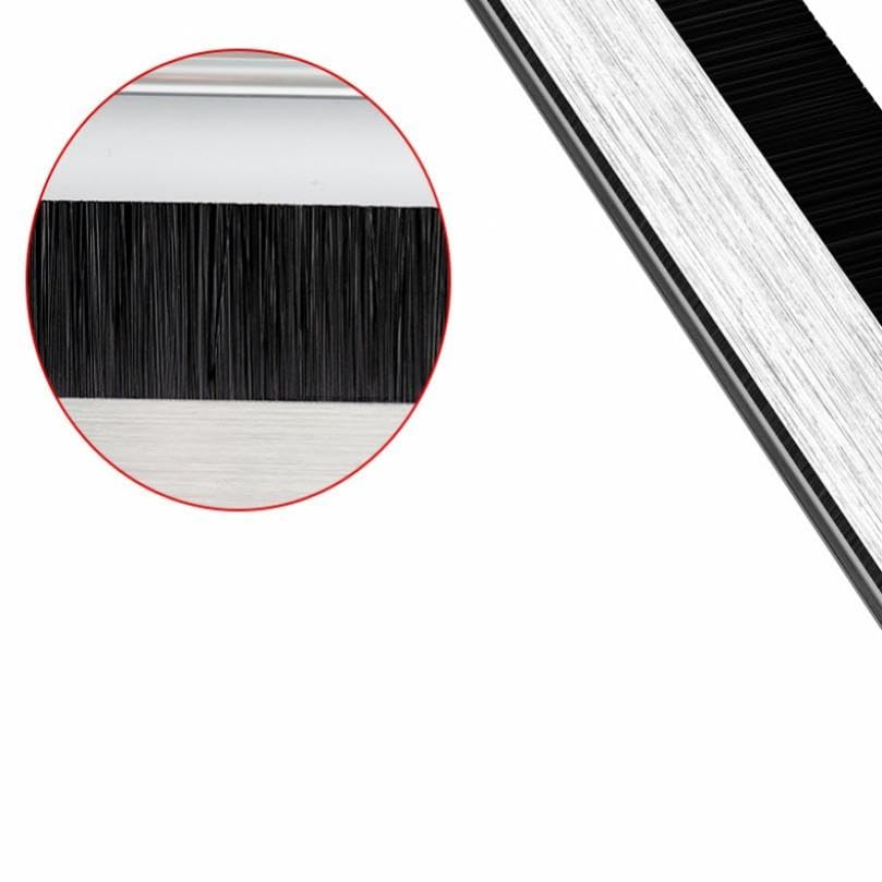 Protezione da tavolo, 1 pezzo in alluminio 200 x 96 mm cavo da scrivania in PC con passacavi per scrivania da ufficio con spazzola nera organizer per cavi