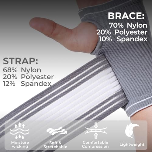 Neotech Care Hand Palm Wrist Support with Adjustable Compression Strap (Grey Colour, Size S, 1 Unit) - Image 6