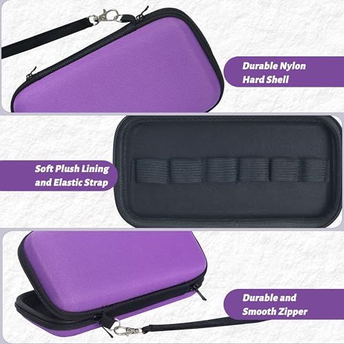 Image of Wolfteeth Smell Proof Hard EVA Travel Case for Battery Pen Pods Charger, Portable Storage Pouch with Odor Resistance, Durable Protective Holder (Purple, Empty Case Only)