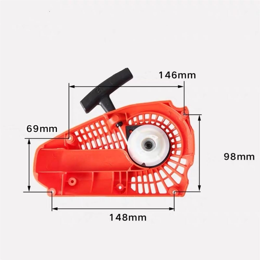 Arranque DE Retroceso con TRINQUETES METÁLICOS E-Start Compatible con G2500, 4500, 5200, 5800 y 5900 Motosierra DE Arranque FÁCIL con Mango DE Tiro Y Cuerda 2880-75003(Aluminum Core)