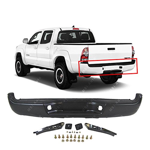 MBI AUTO - Primered, Steel Rear Step Bumper Assembly for 2005-2015 Toyota Tacoma Pickup 05-15, TO1103114