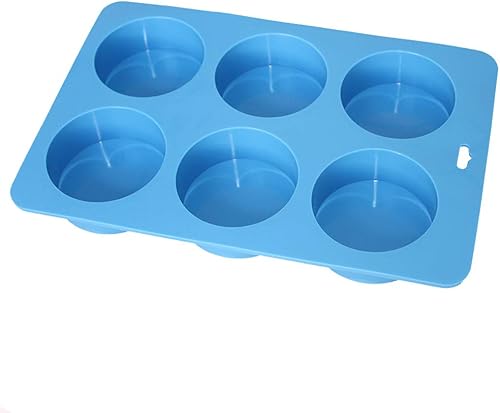 Miniatura 3 de X-Haibei Molde de silicona redondo grande, moldes básicos de barra de loción de jabón liso cilíndrico, molde redondo para hacer jabón, diámetro del