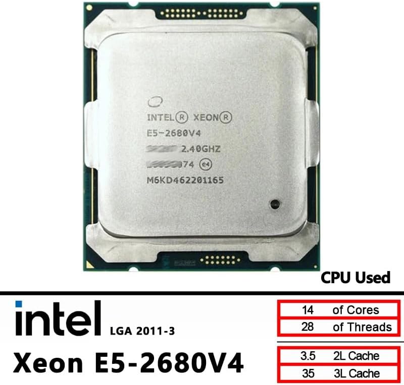 Used E5 2680 V4 E5-2680V4 CPU 2.4 GHz Fourteen cores 35M 120W 14nm LGA 2011-3
