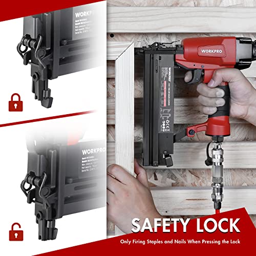 Pistola de clavos neumática WORKPRO de 18GA para carpintería 3