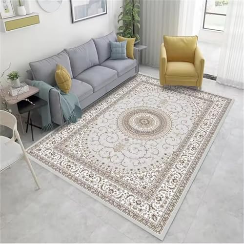 Tapis de salon gris 200X260CM rectangulaire et antidérapant