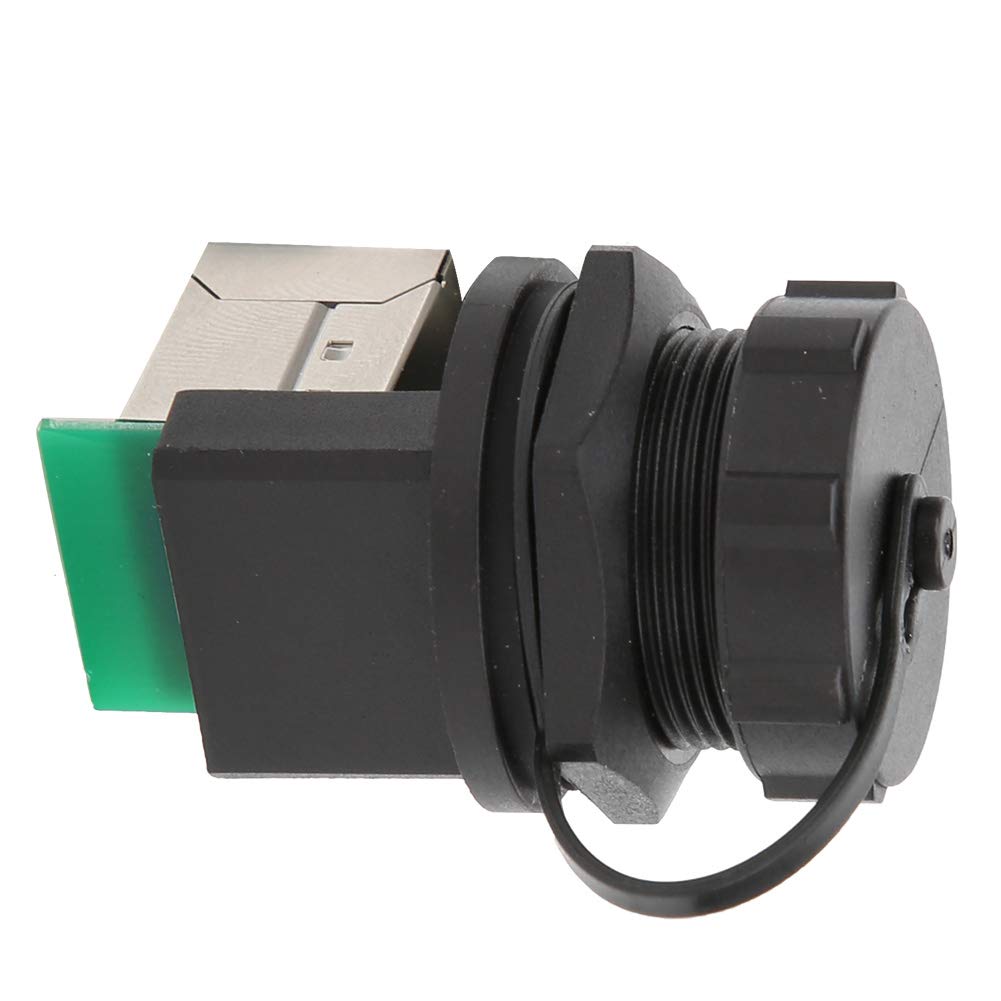 Adattatore RJ45 da 2 pezzi, accoppiatore Ethernet esterno con doppia presa su bacheca a 90° per cavo standard classe 5, super 5, classe 6.