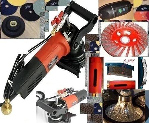 Wet Polisher Variable Speed 3/16 Inch Roundover Bullnose Brazed Router Bit Profiler 1-1/4 Inch Diamond Core Drill Bits Grinding cup polishing pads granite concrete stone care