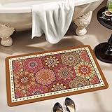 Résistants à la Saleté et Durables: ce tapis de bain de est livré avec une surface en daim artificiel. Contrairement aux tapis de salle de bain traditionnels, il ne perd pas de fibres ou de nœuds. Par conséquent, ce tapis de bain en caoutchouc est plus durable et ne présente pas de problèmes tels que la chute de fibres, la décoloration, l'abrasion, la saleté ou les cheveux cachés