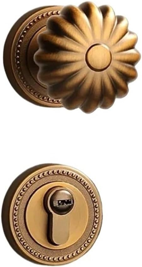 1 Set of Indoor zinc Alloy Bedroom Door Lock Split Ball Door Handle Silent Lock Home use(40 * 40 * 20mm)