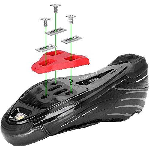CHXIHome Bike Cleats, Riding Bike Delta Pedals Shoes Splint Cycling Parts Clips Nut, Bicycle Cleats Set, Lock Pedal Bike Shoes Cleats Pedals, Fits Peloton