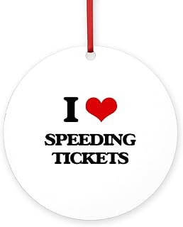 CafePress Speeding Tickets Round 4" MDF Holiday Ornament