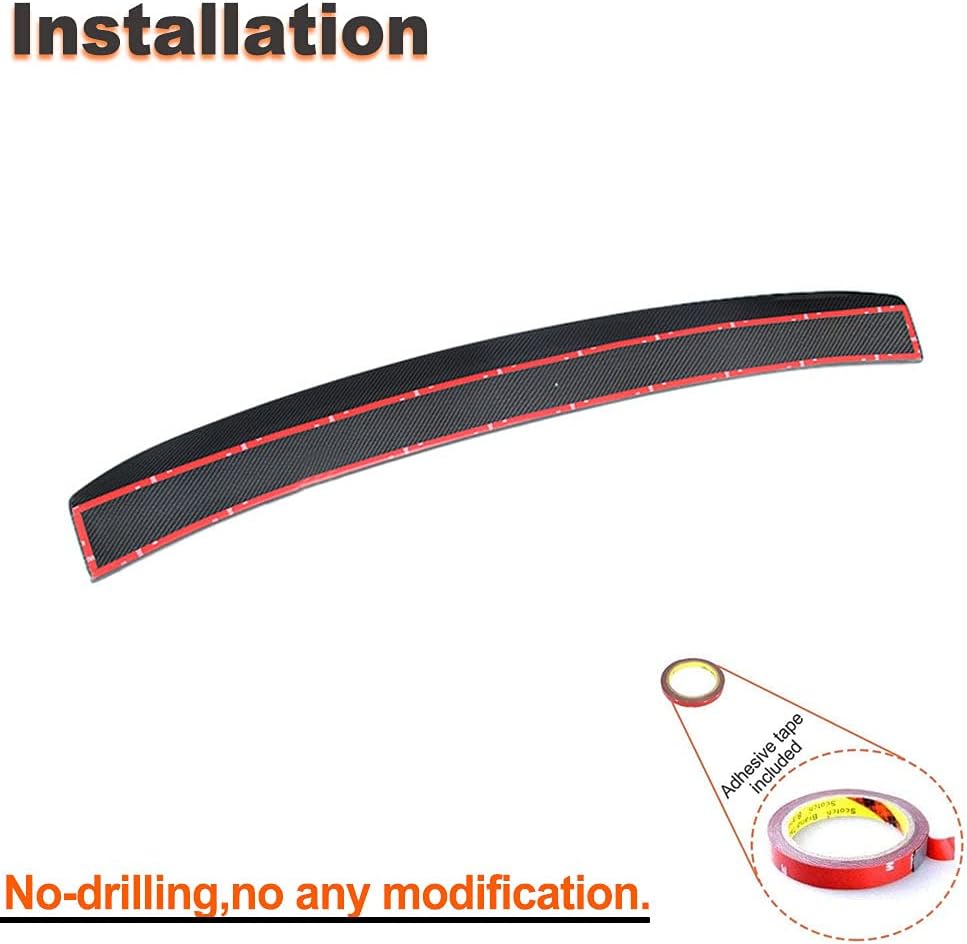 MCARCAR KIT Carbon Fiber Roof Spoiler fits for Infiniti Q50 Q50 S Sedan 2014-2020 Factory Outlet Auto CF Rear Window Top Wing Lip