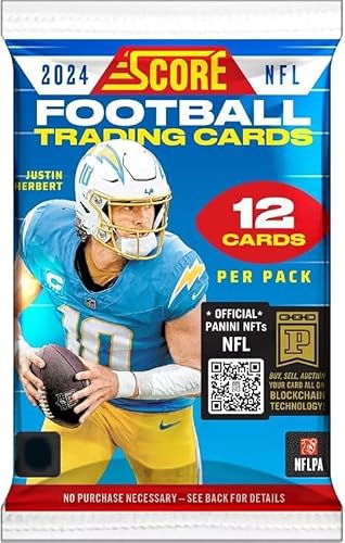 2024 Score Football NFL Retail Pack with 12 Trading Cards + Toploader! STREETCARDS!