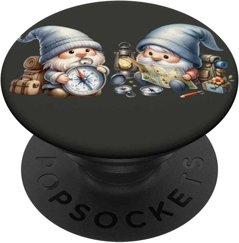 Funny Camping Dad Gnome Outdoor Activities For Hiking Lovers PopSockets Adhesive PopGrip