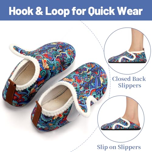 Image of Ibeauti Women Mens House Slippers Lightweight Comfy Barefoot Slipper Socks Rubber Sole House Shoes for Indoor /Outdoor Bedroom Travel