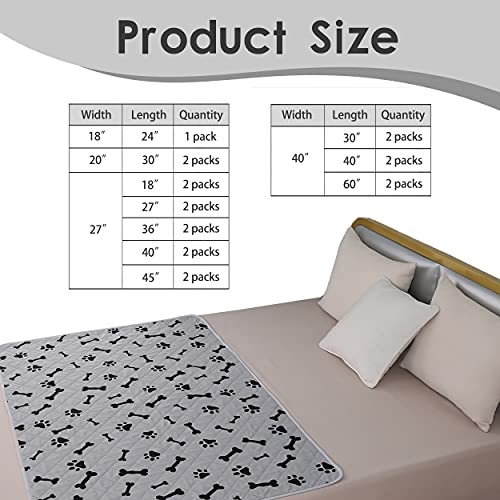 Nanbowang Dog Crate Pee Pads - Wahable Dog Rugs Non-Slip Puppy Pads For Small Dogs, Water Absorb Training Pads(1824 Gray) #TOP1