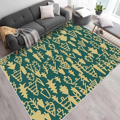 Tapis Noël vert haut de gamme 140x140 cm doux et absorbant - 2