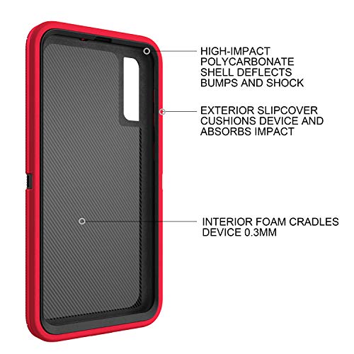 Mxx Heavy Duty Case For Samsung Galaxy A50 - (No Screen Protector) Drop Protection Tough Case For Galaxy A50 (Red) #TOP2
