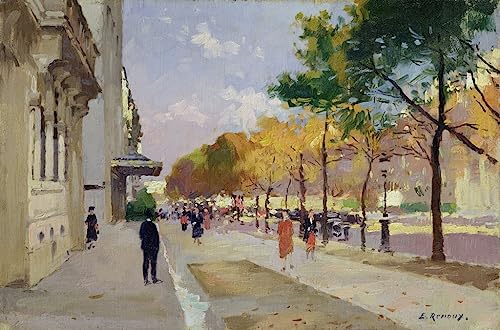 Tableau Avenue Montaigne Paris pour décorer une chambre | Poster rétro de Jules Ernest Renoux