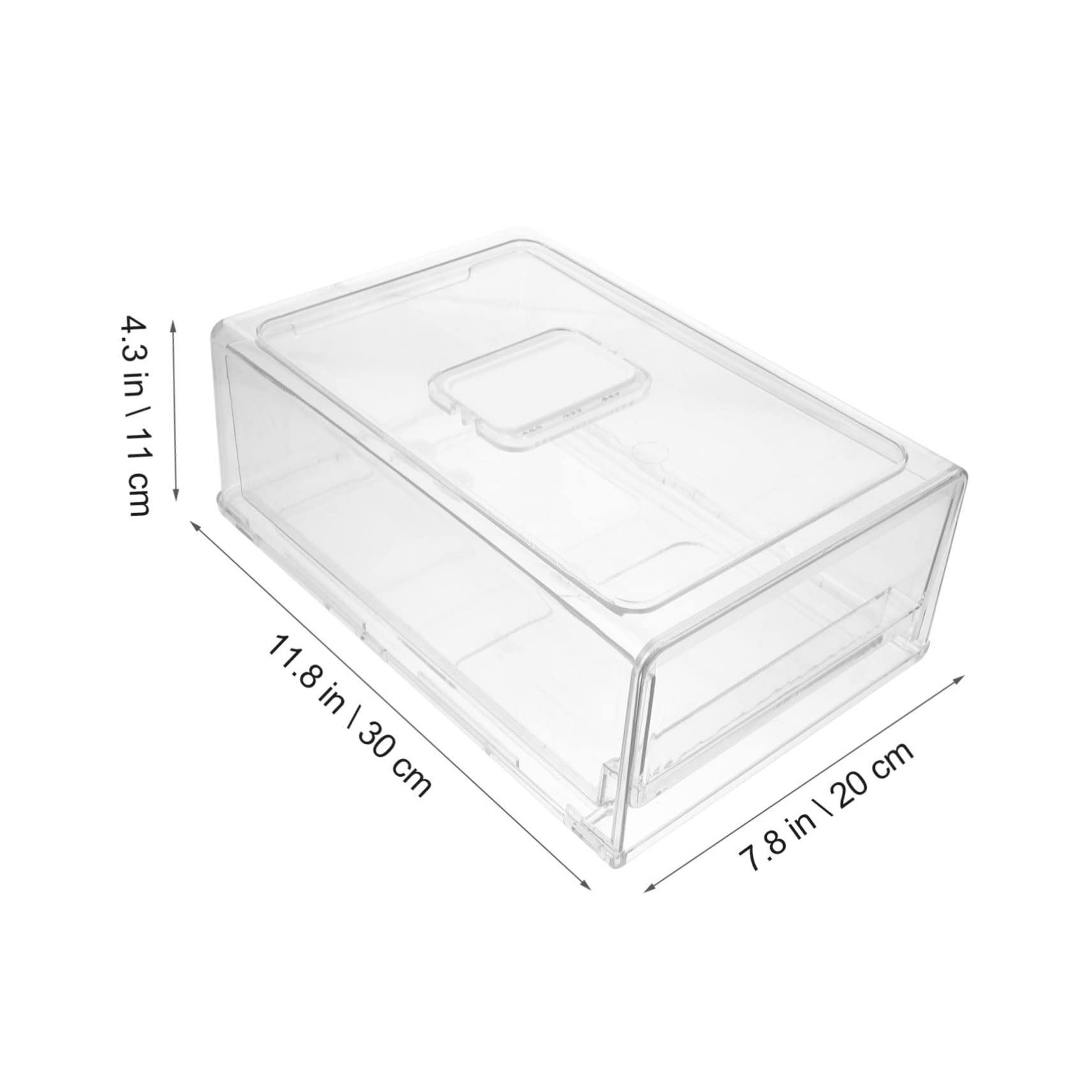 Caja de Refrigerador Tipo Cajón Extraíble, Apilable, Blanco