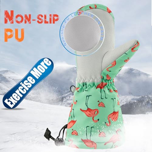 Image of BAVST Winter Kids Waterproof Gloves for Boys Girls Snow Ski Toddler Baby Mittens Outdoor for Infant Teens 1-5T