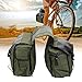 ZJchao Bike Rack Bag, Canvas Adjustable Large Capacity Bike Saddle Bag Accessories for Adult Bikes with Reflective Leather and Side Pocket Top Easy to Install and Remove (One Size)