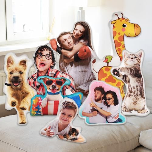 GifXify Personalisiertes Kissen mit Bildern – individuelles Haustierkissen für Tierliebhaber – individuelle Geschenke für Sie und Ihn, Gedenkbild-Kissen